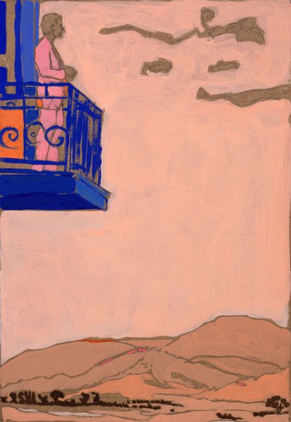 Balcon III - 21x30 - tempera